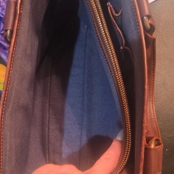 Celine Boogie bag Blue and Brown Satchel with Geometric Pattern AUTHENTIC - Picture 10 of 16